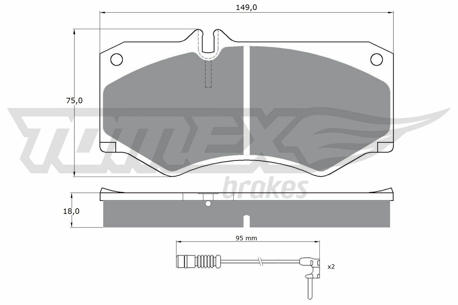 Sada brzdových platničiek kotúčovej brzdy TOMEX Brakes